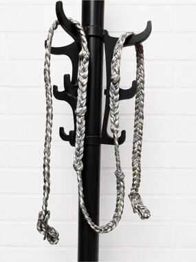 Barrel Racing Reins - White & Grey